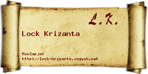 Lock Krizanta névjegykártya